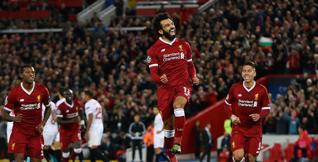 Mo Salah celebrates
